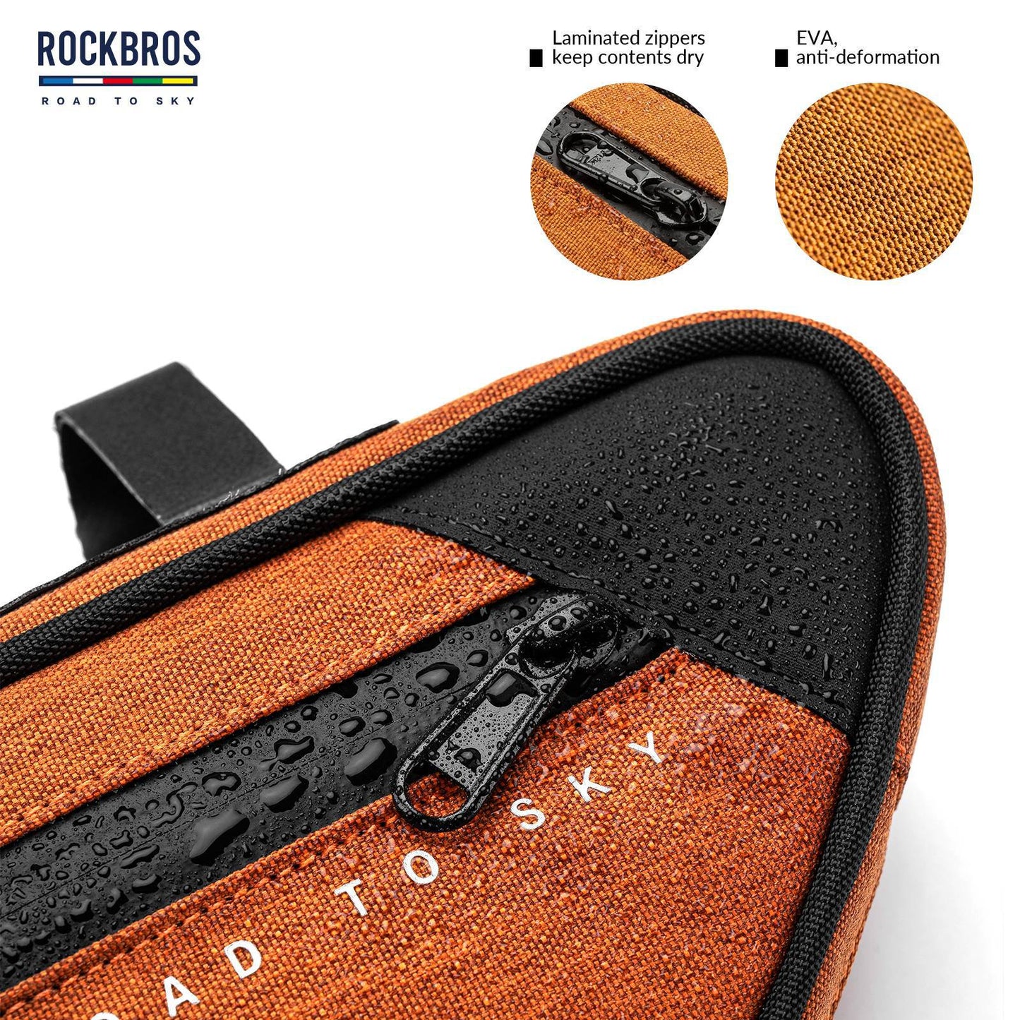 ROAD TO SKY Reflektierende Wasserdichte Fahrrad 2L Dreieckstasche