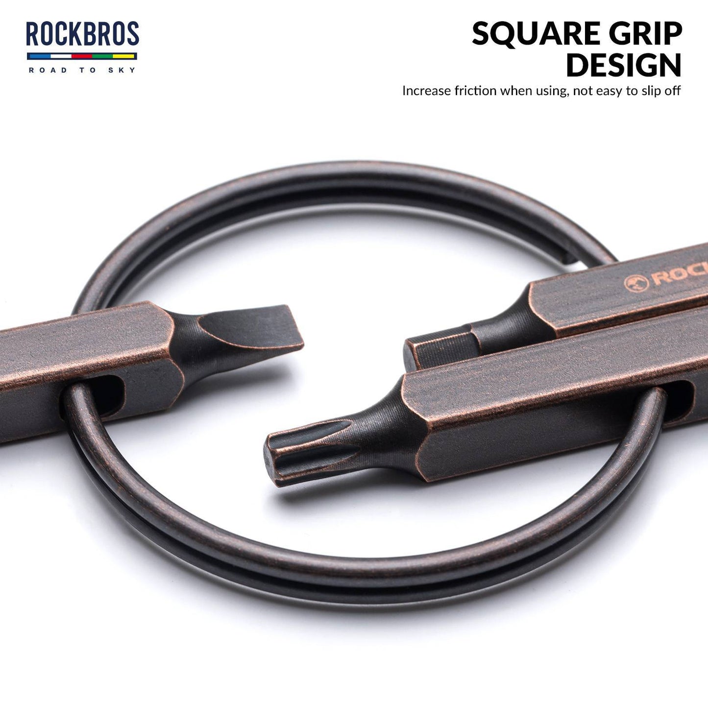 ROAD TO SKY Vintage Schlüsselanhänger 6 in 1 Multi Reparatur Werkzeug