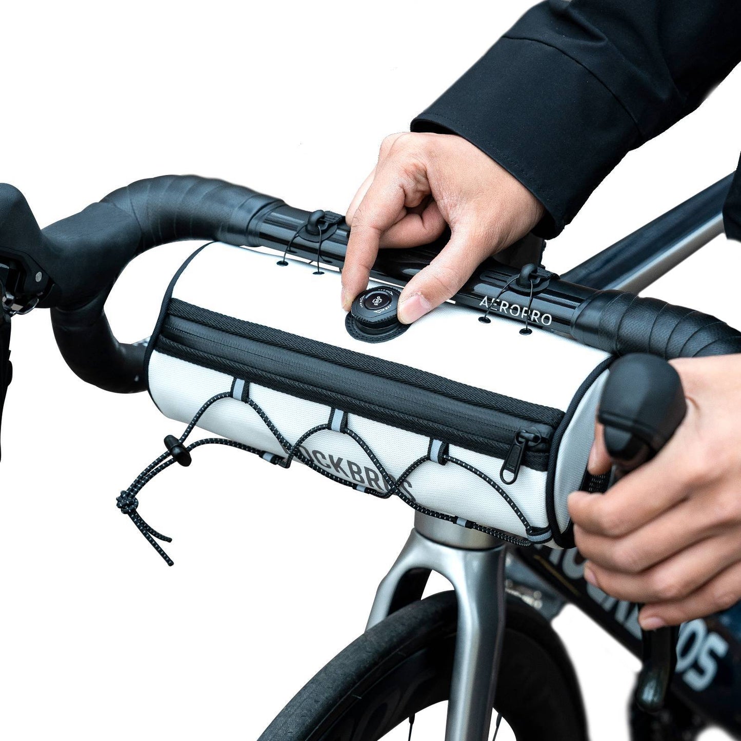 ROAD TO SKY Waterproof Reflective Cylindrical Handlebar Bag