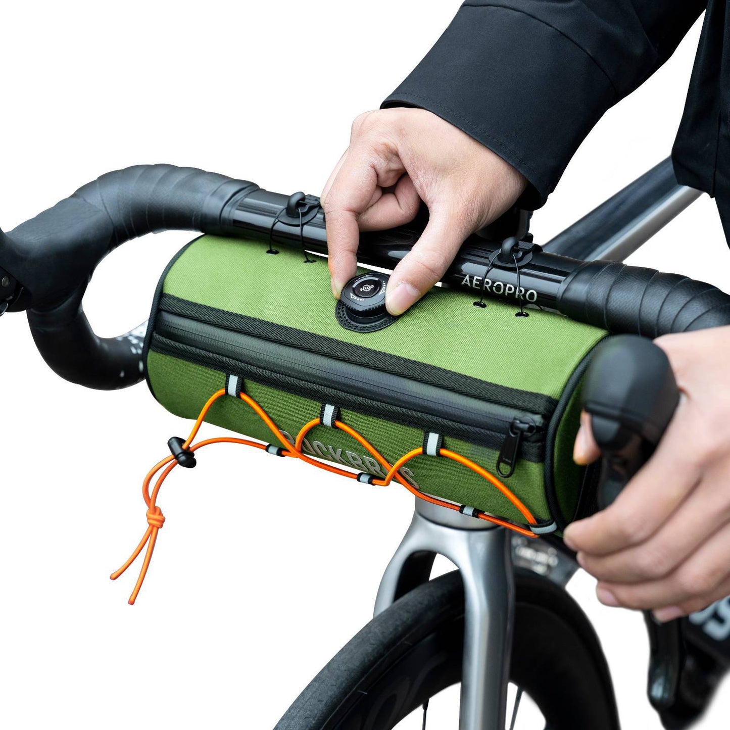 ROAD TO SKY Waterproof Reflective Cylindrical Handlebar Bag