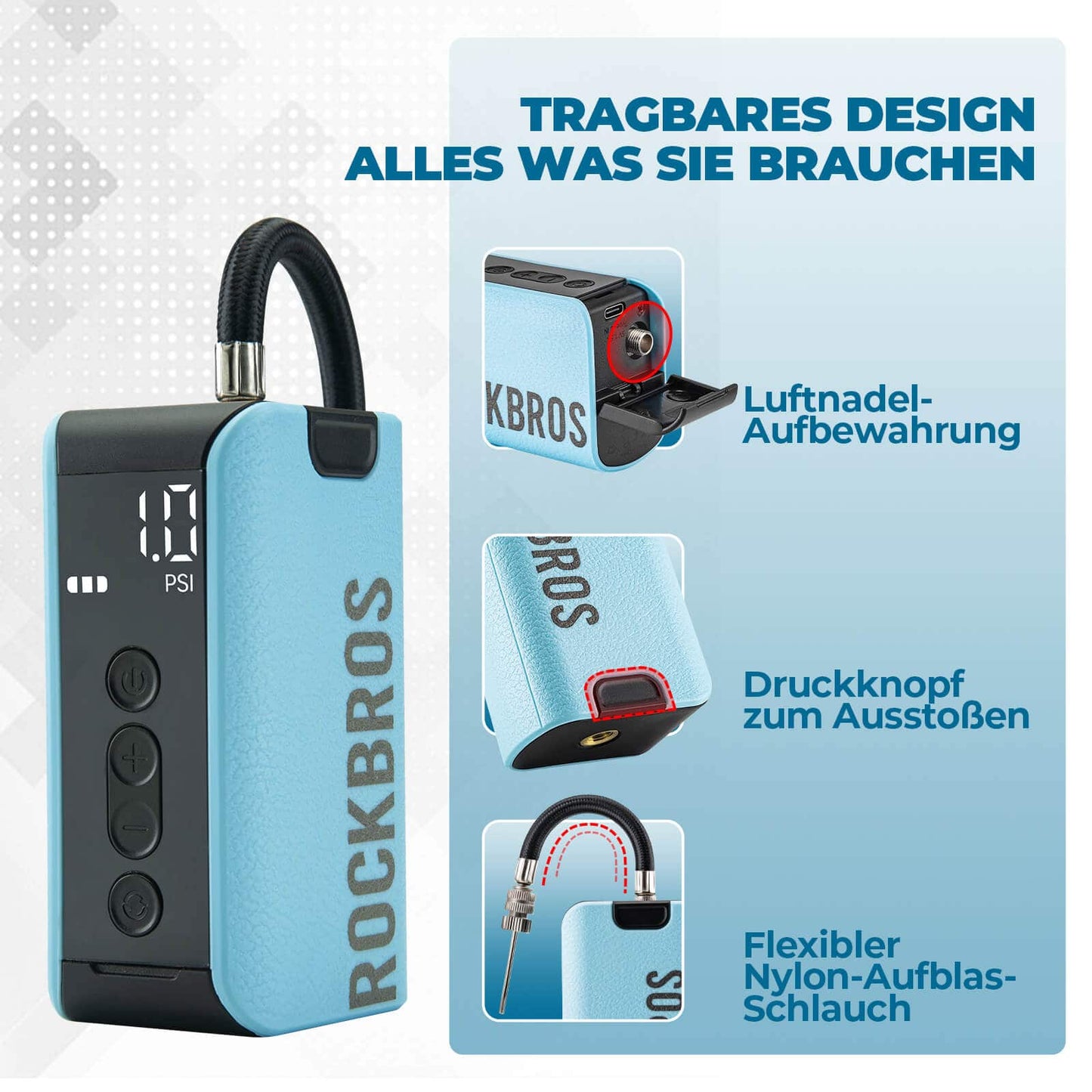 Electric ball pump, air pump, 4 spare needles