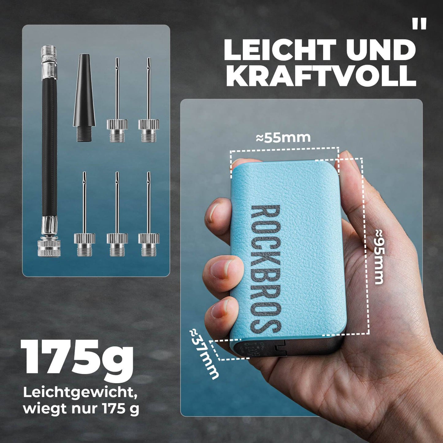 Electric ball pump, air pump, 4 spare needles