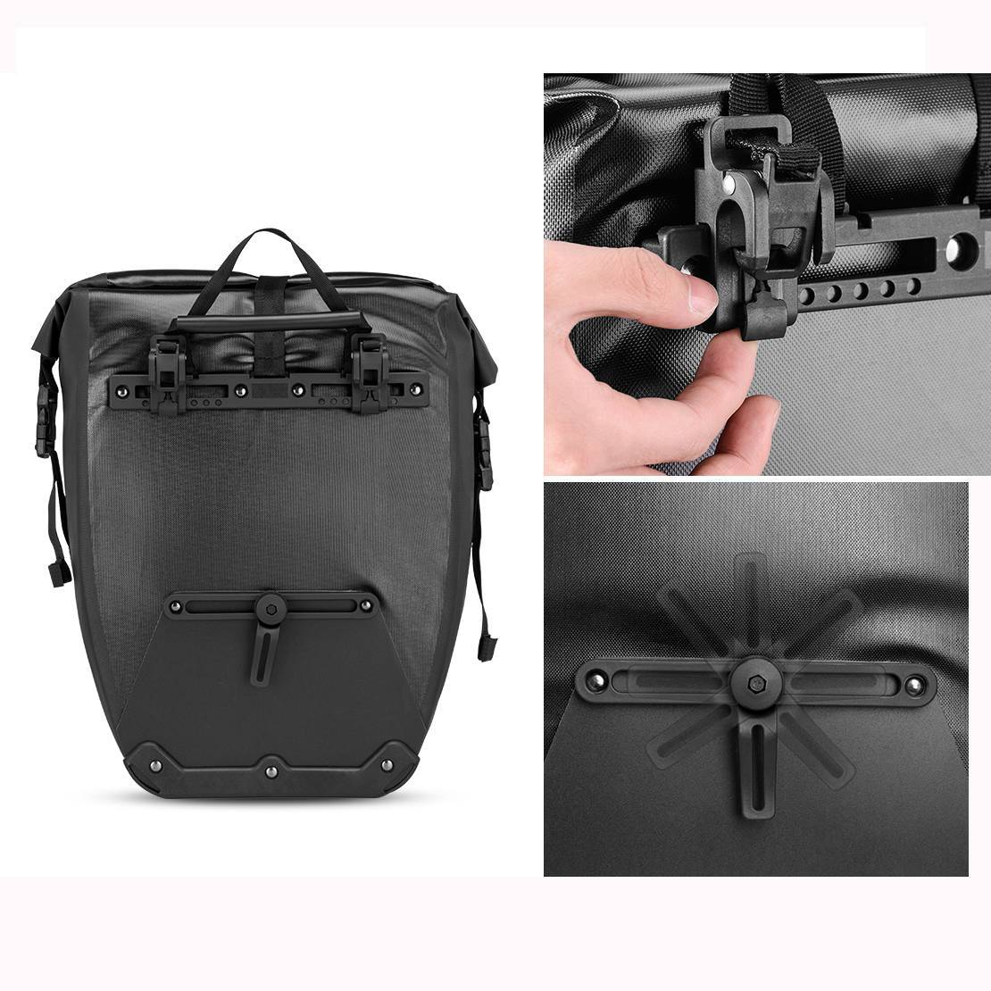 ROCKBROS 100% waterproof transport bags with mesh pocket 27L