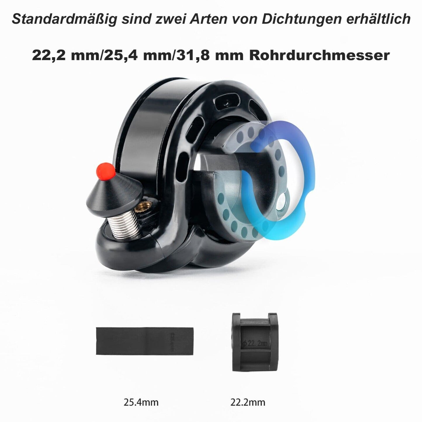 ROCKBROS 100dB Hidden Bicycle Bell, Rainproof and Rustproof