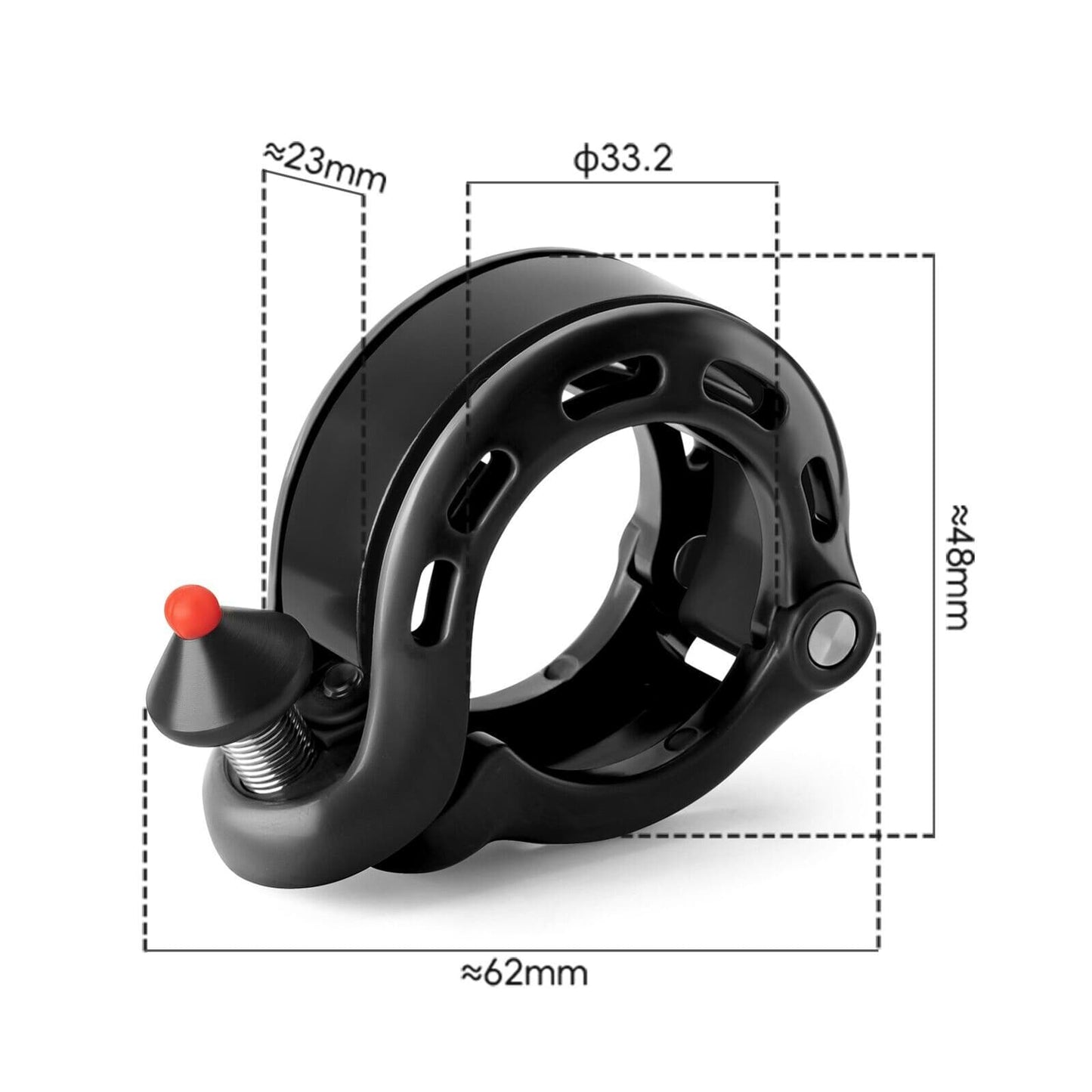 ROCKBROS 100dB Hidden Bicycle Bell, Rainproof and Rustproof