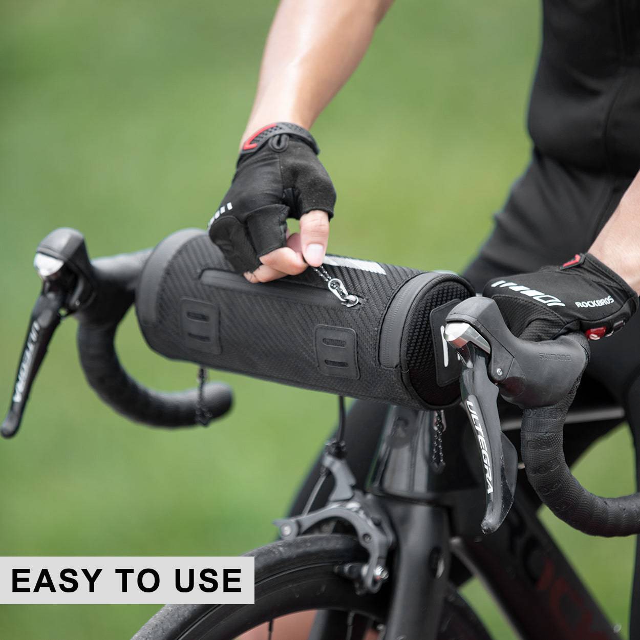 ROCKBROS 3 in 1 Practical Handlebar Bag Cylindrical Multifunctional 2L