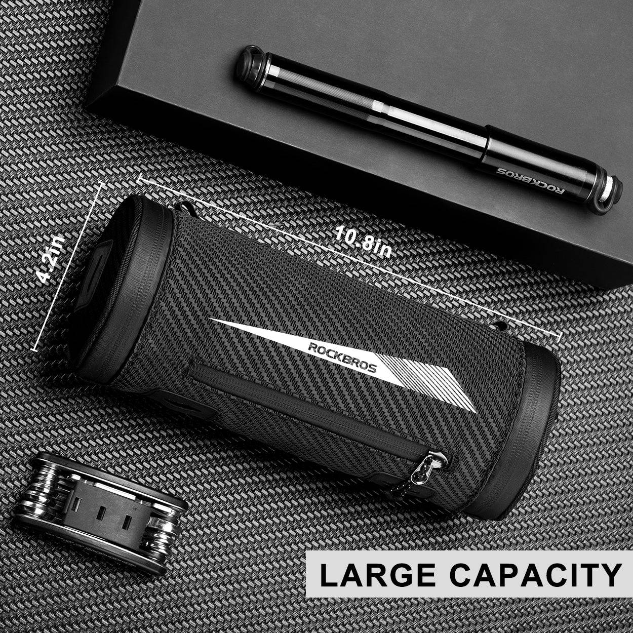 ROCKBROS 3 in 1 Practical Handlebar Bag Cylindrical Multifunctional 2L