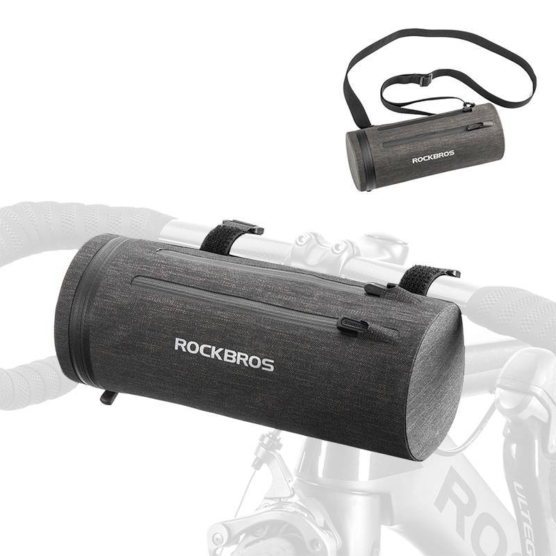 ROCKBROS 3 in 1 Wasserdichte Lenkertasche Zylindrisch Tragbar 2L