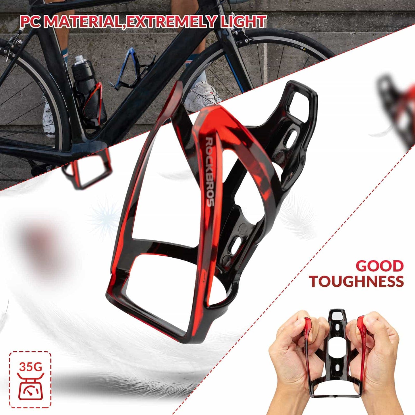 ROCKBROS 35g Lightweight PC Bicycle Bottle Holder