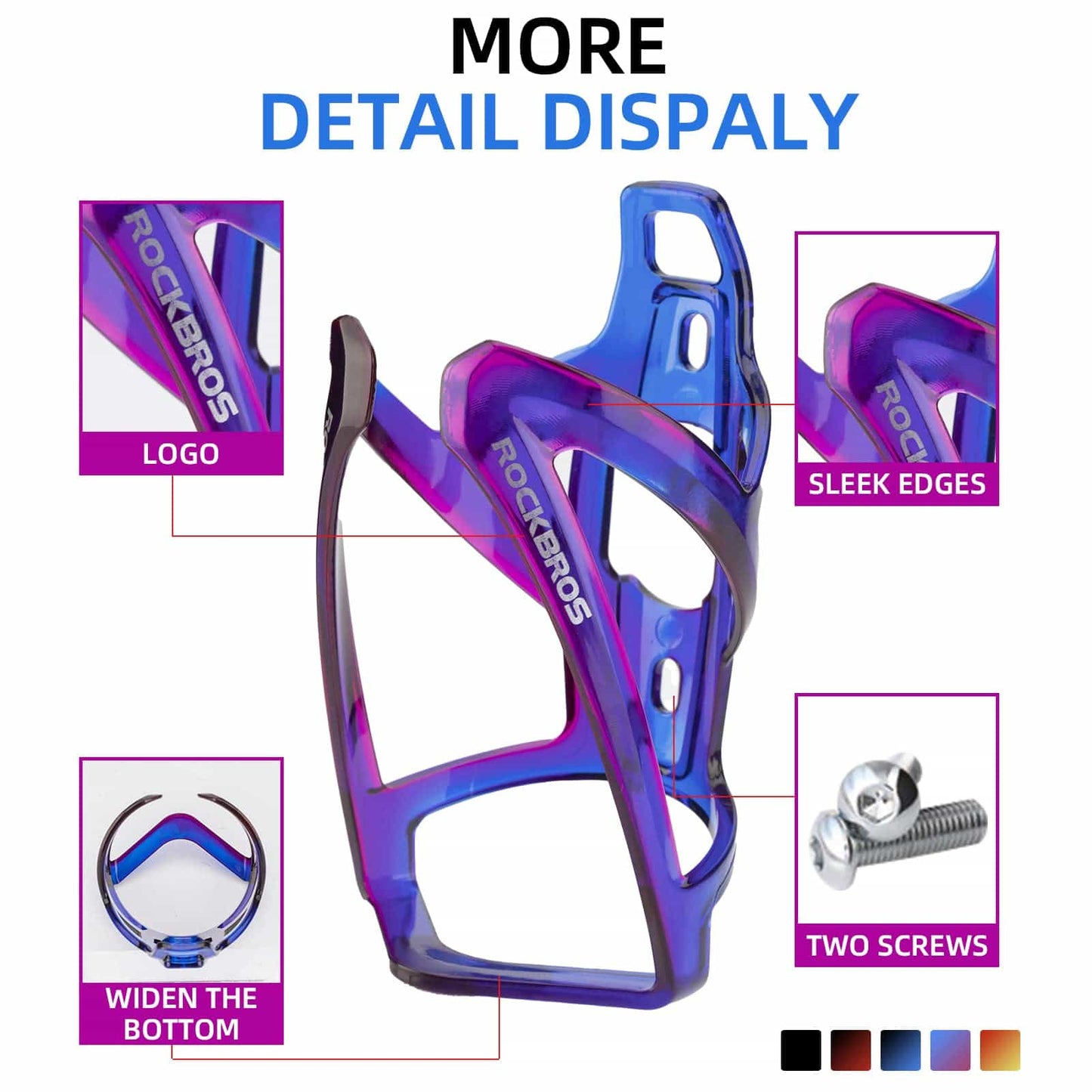 ROCKBROS 35g Lightweight PC Bicycle Bottle Holder