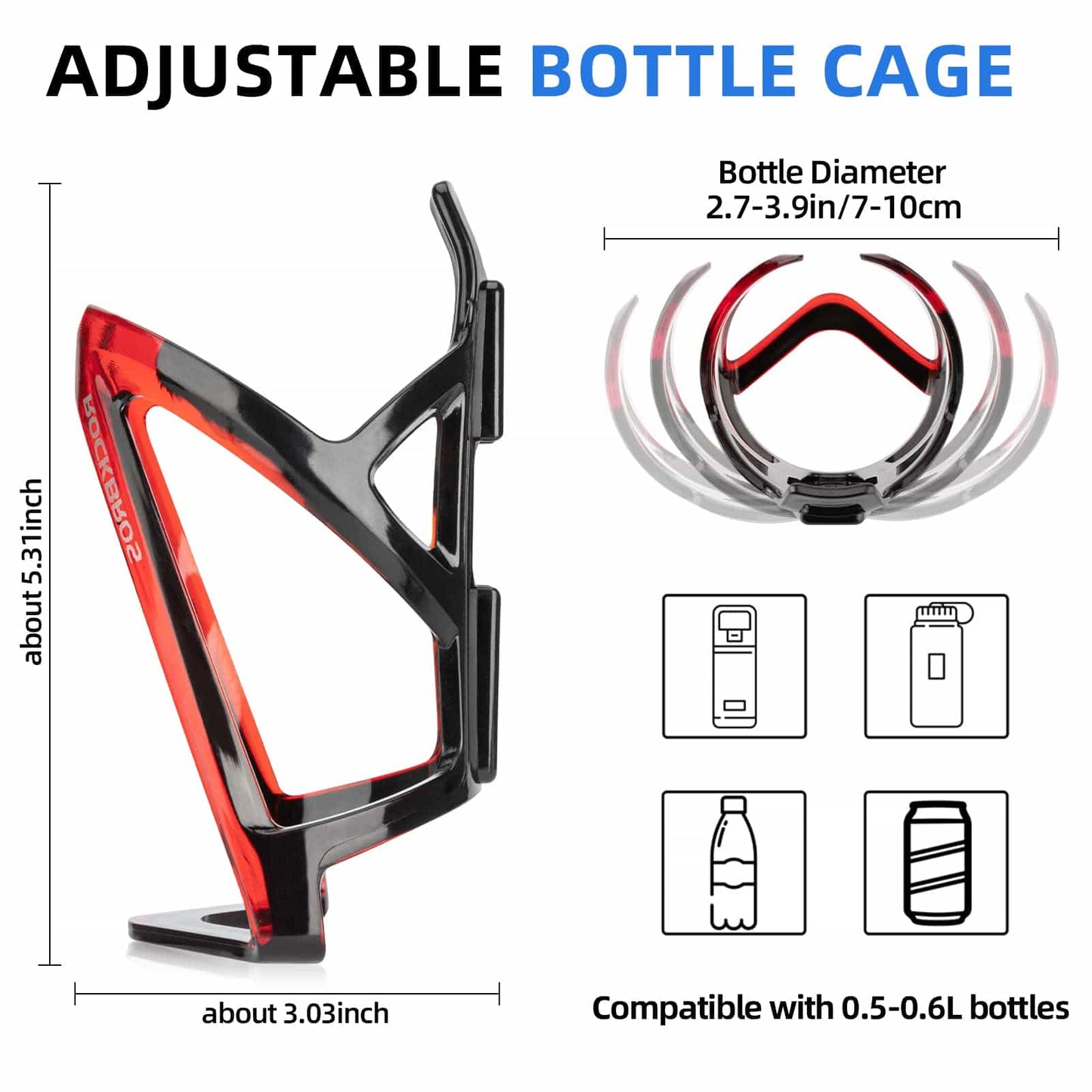ROCKBROS 35g Lightweight PC Bicycle Bottle Holder