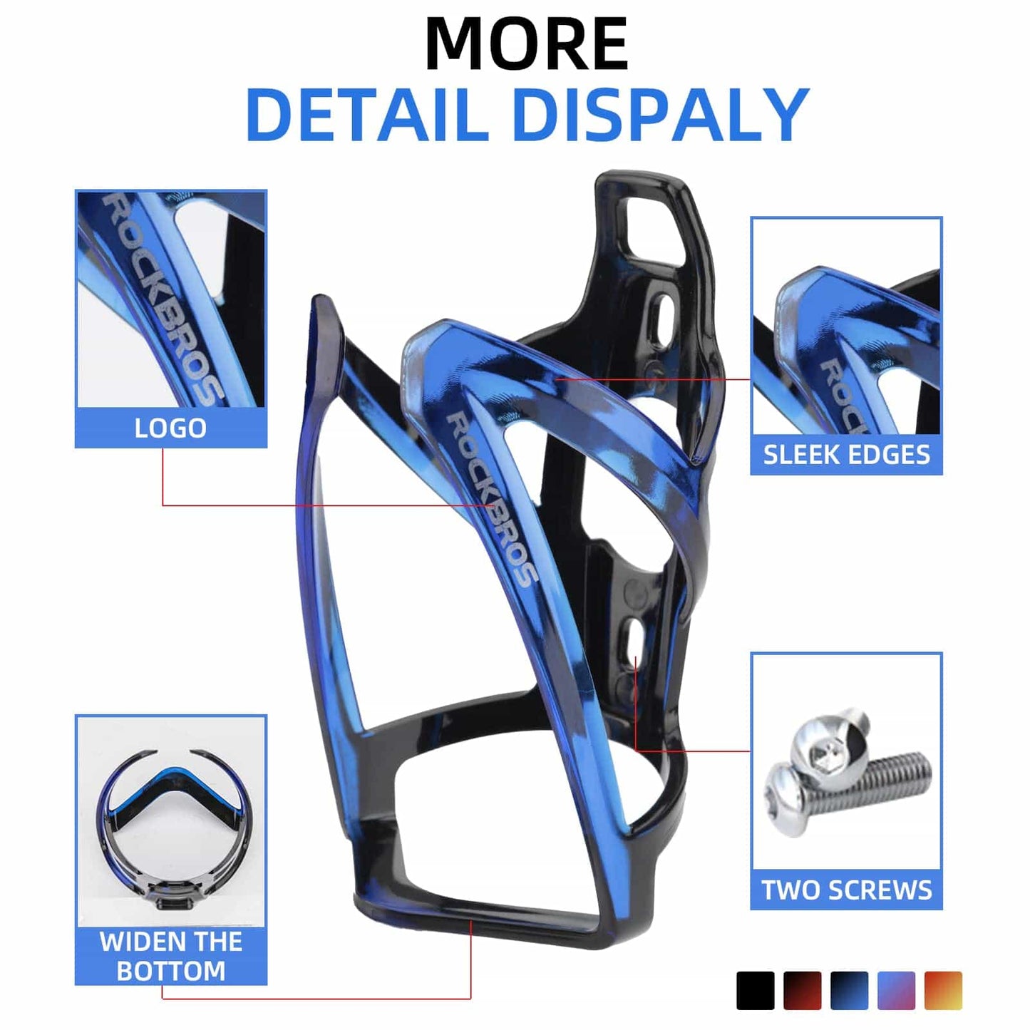 ROCKBROS 35g Lightweight PC Bicycle Bottle Holder