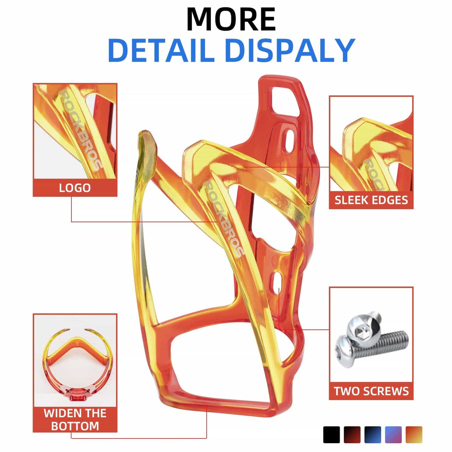 ROCKBROS 35g Lightweight PC Bicycle Bottle Holder