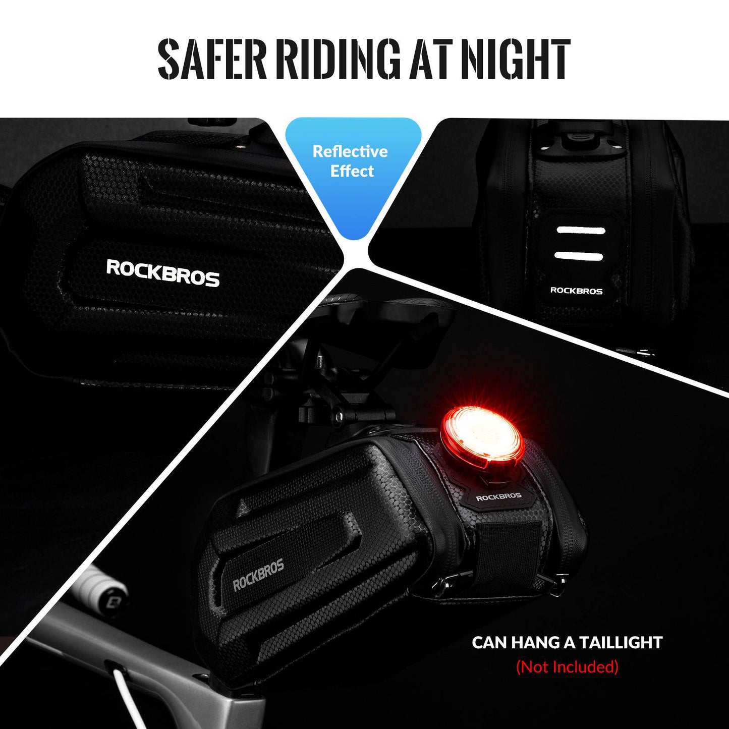 ROCKBROS 3D Hard Shell Fahrrad Satteltasche mit Schnellverschluss 1,8L