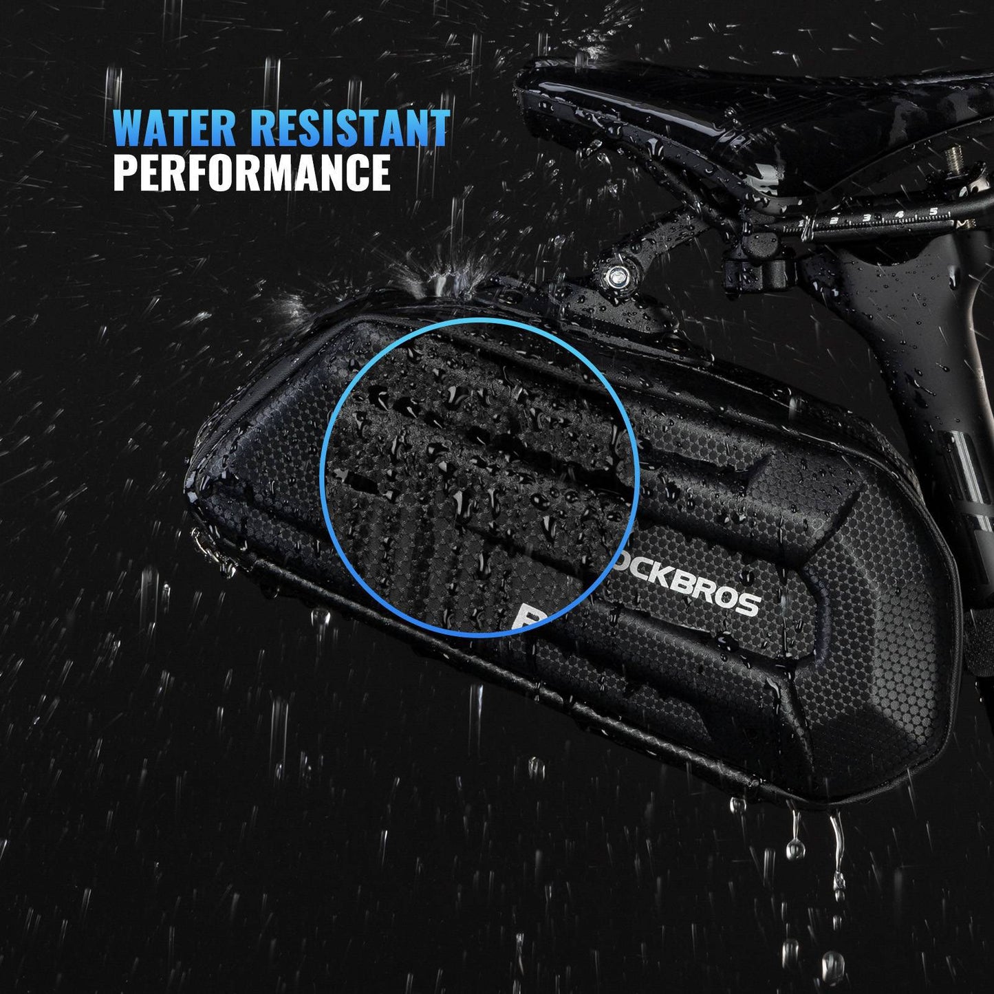 ROCKBROS 3D Hard Shell Fahrrad Satteltasche mit Schnellverschluss 1,8L