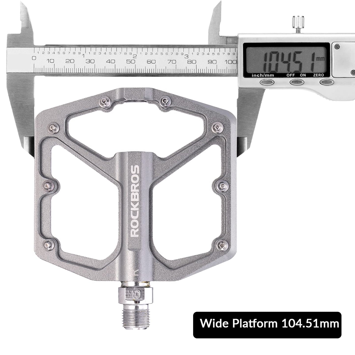 ROCKBROS Aluminium Platform Pedals 9/16 inch for MTB E-Bike City Bike