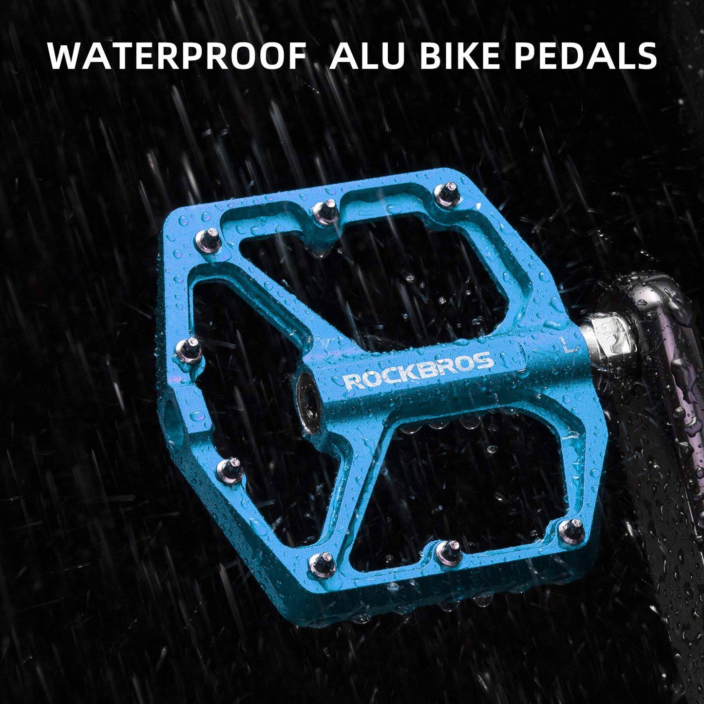 ROCKBROS Aluminium Platform Pedals 9/16 inch for MTB E-Bike City Bike