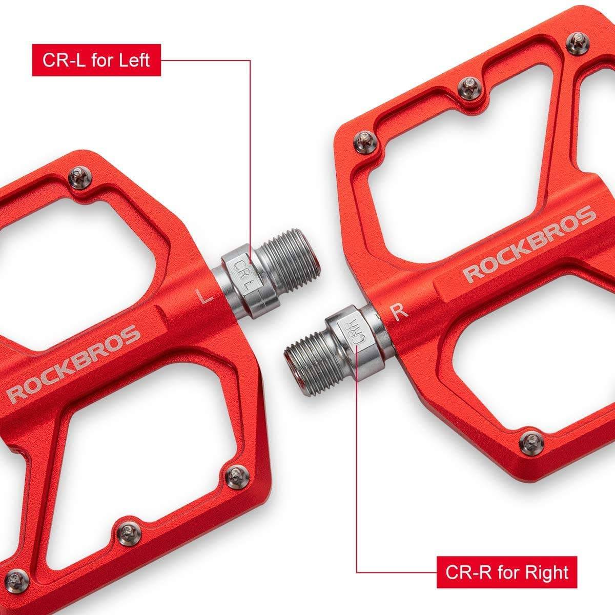 ROCKBROS Aluminium Platform Pedals 9/16 inch for MTB E-Bike City Bike