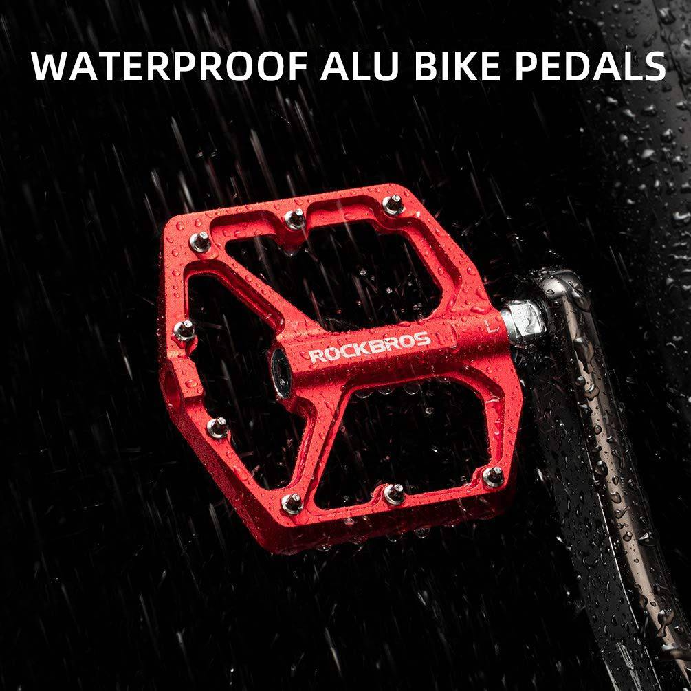 ROCKBROS Aluminium Platform Pedals 9/16 inch for MTB E-Bike City Bike