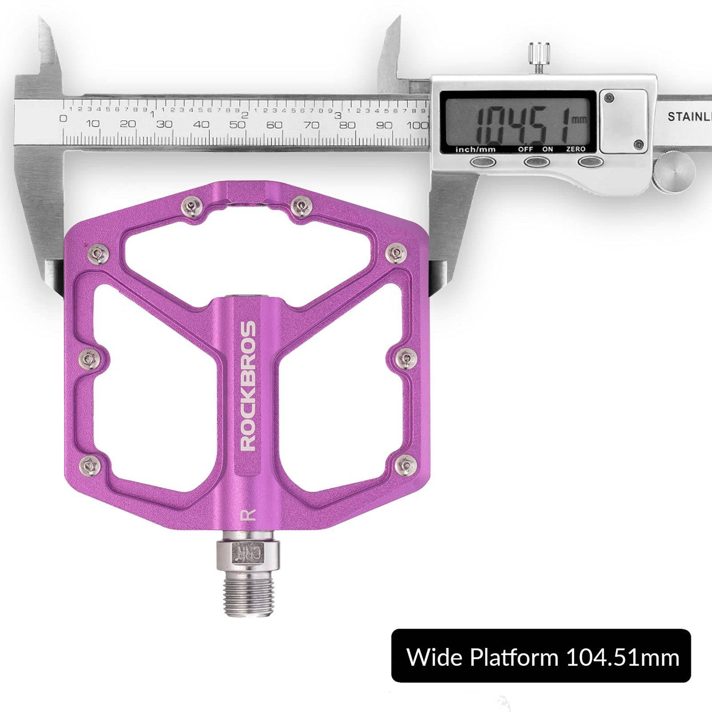 ROCKBROS Aluminium Platform Pedals 9/16 inch for MTB E-Bike City Bike