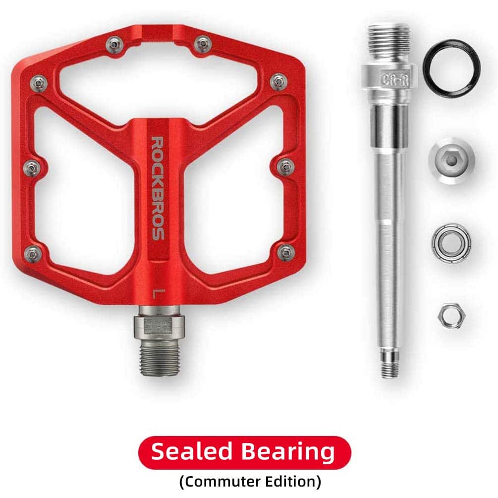 ROCKBROS Aluminium Platform Pedals 9/16 inch for MTB E-Bike City Bike