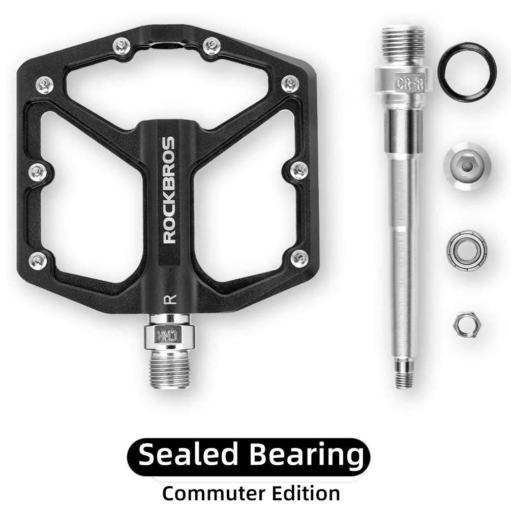 ROCKBROS Aluminium Platform Pedals 9/16 inch for MTB E-Bike City Bike