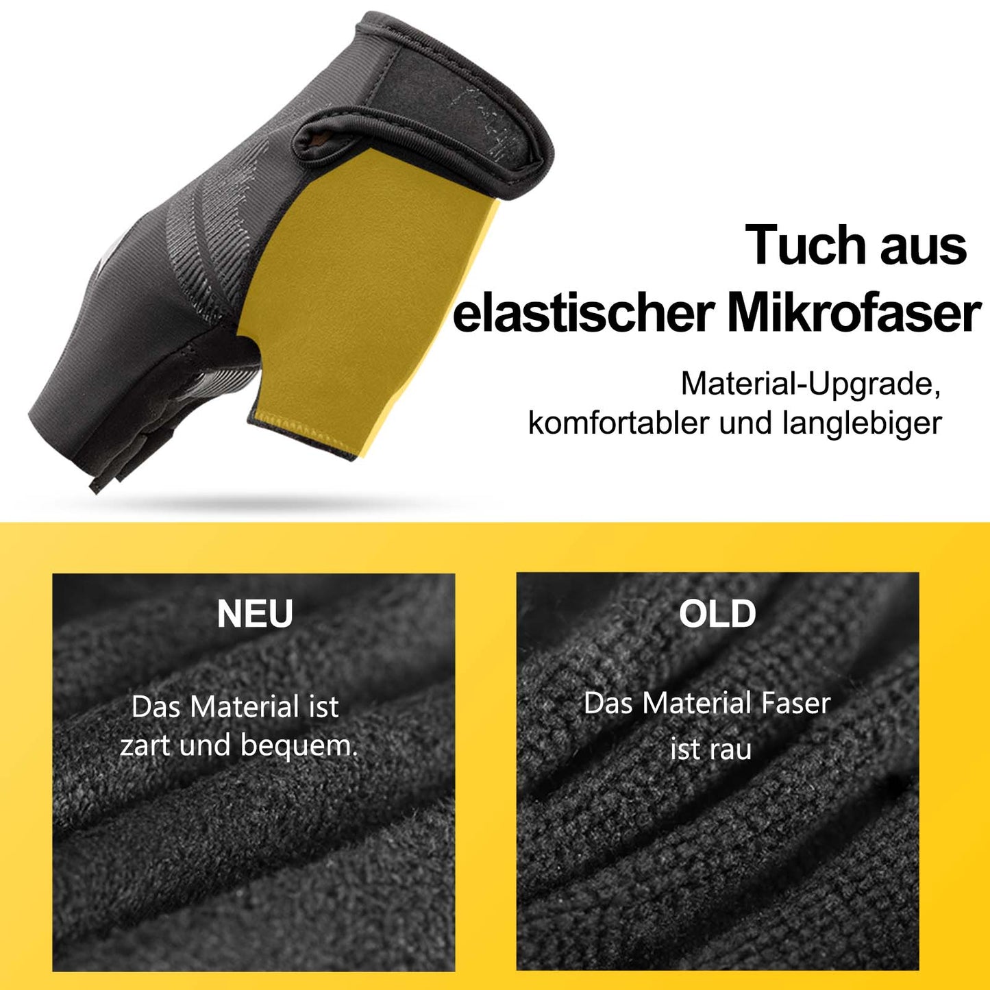 ROCKBROS Anti-slip riding gloves with reflective half fingers, sizes S-XXL