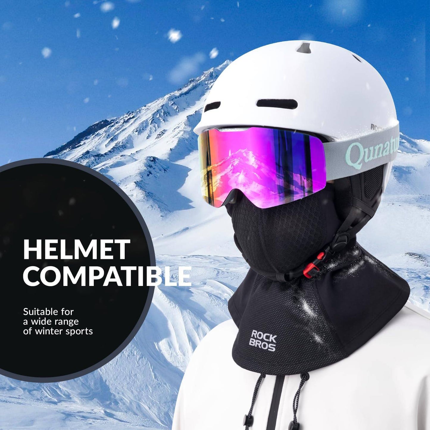 ROCKBROS Balaclava Autumn Winter Ski Mask Breathable Face Hood