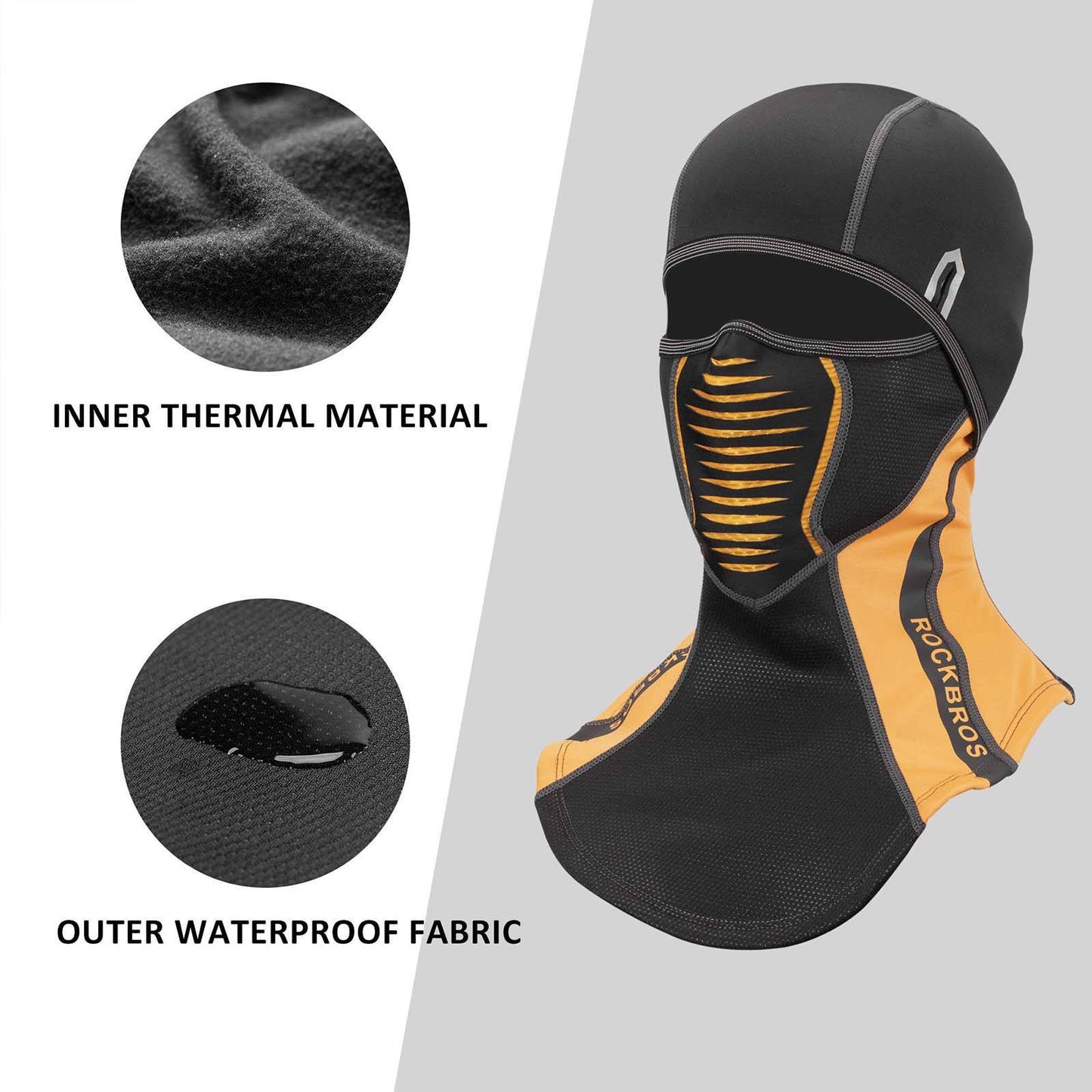 ROCKBROS Balaclava Winter Thermal Cycling Full Face Mask Ski Mask 