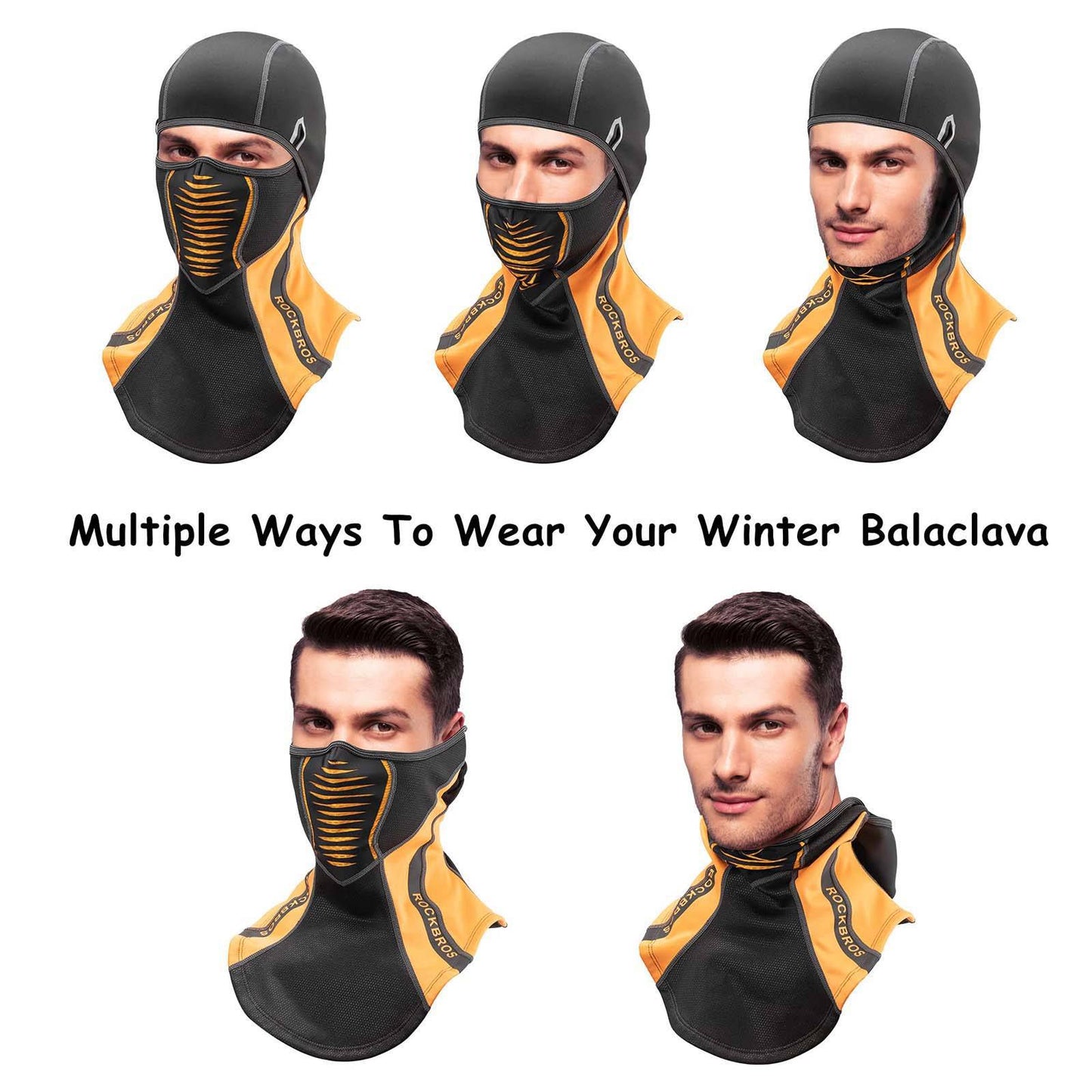 ROCKBROS Balaclava Winter Thermal Cycling Full Face Mask Ski Mask 