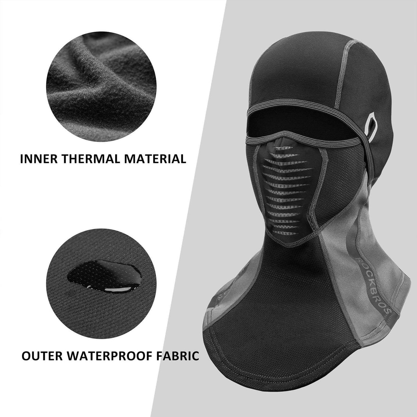 ROCKBROS Balaclava Winter Thermal Cycling Full Face Mask Ski Mask 