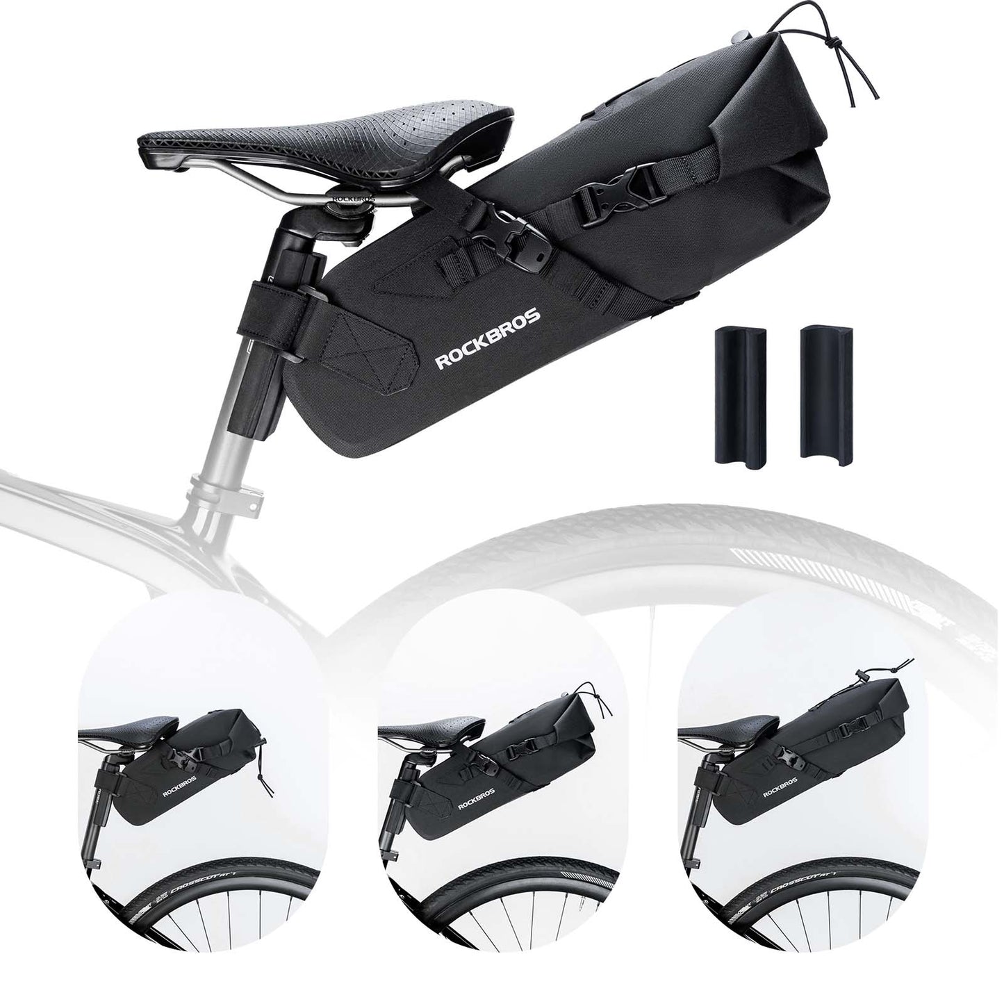 ROCKBROS Bikepacking Satteltasche 3 Liter 100% Wasserdicht TPU Gewebe