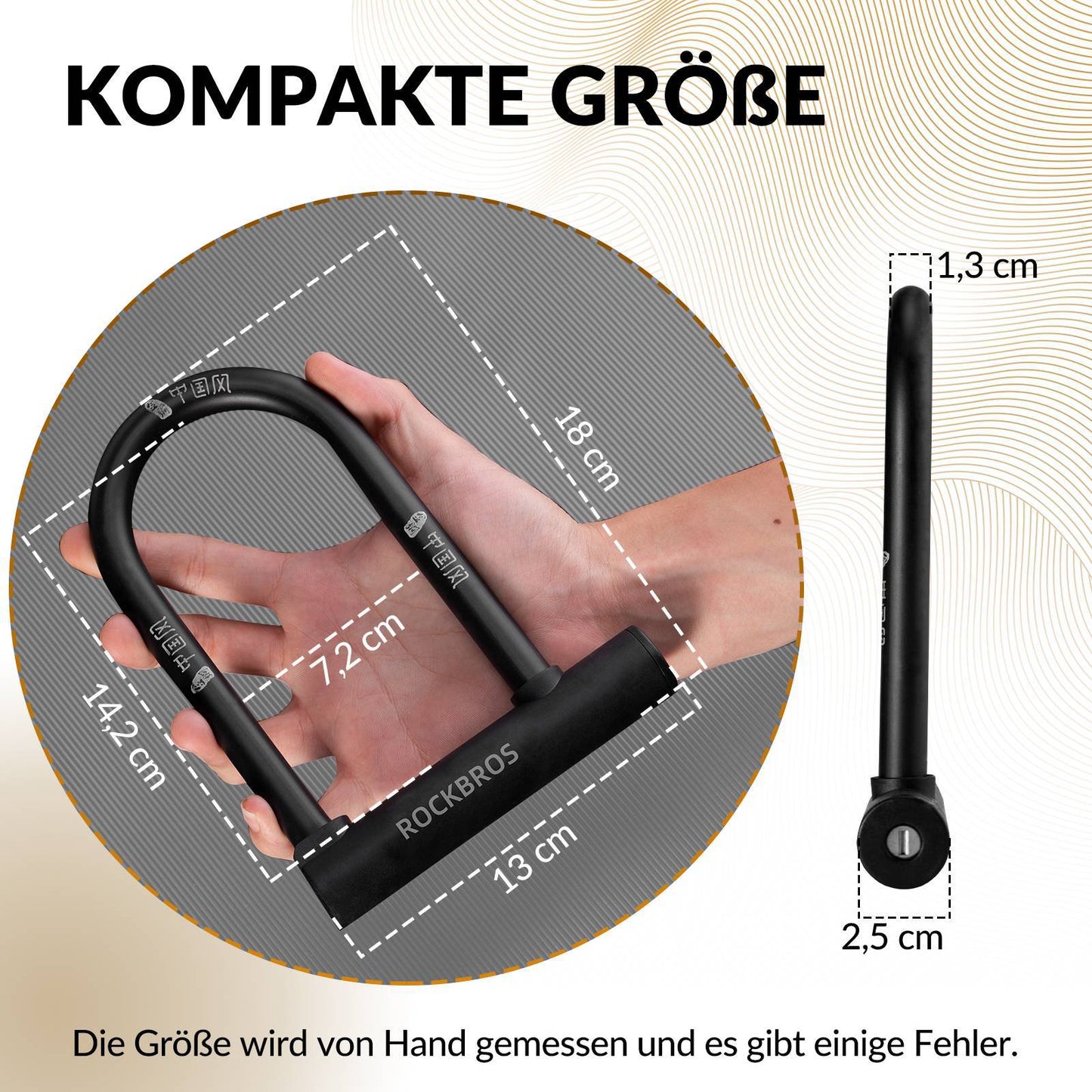 ROCKBROS U-lock Bicycle Lock High Security Locks Waterproof