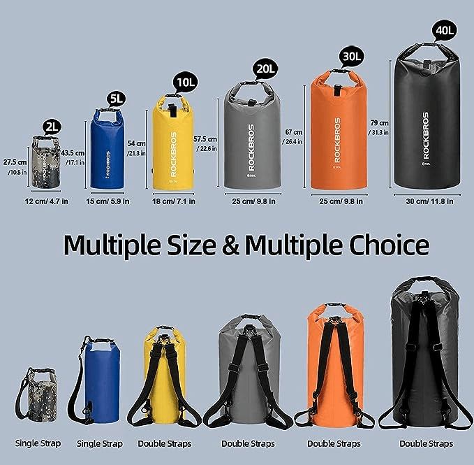ROCKBROS þurrpoki vatnsheldur pakkapoki