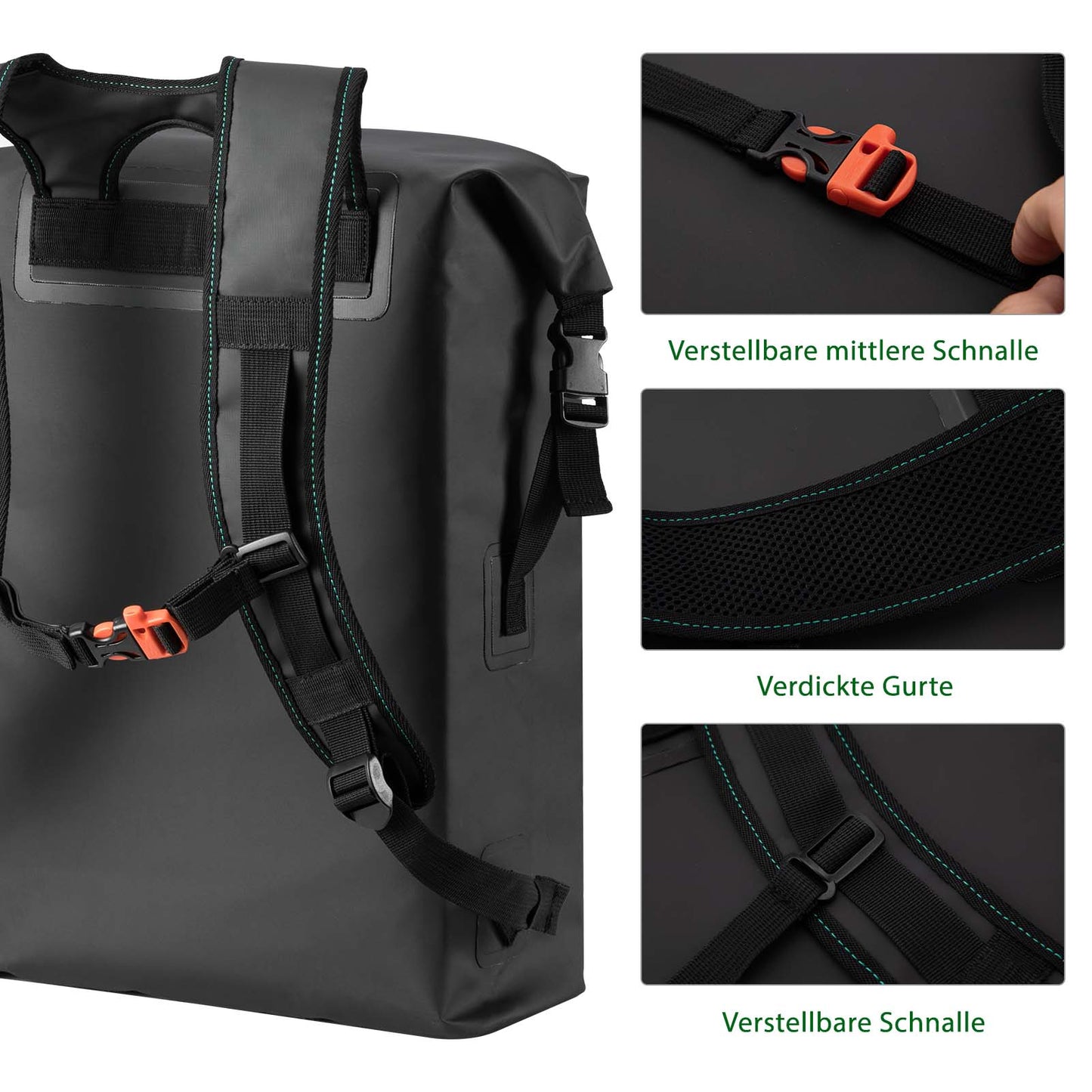 Dry Bag waterproof travel backpack with front pocket 20L