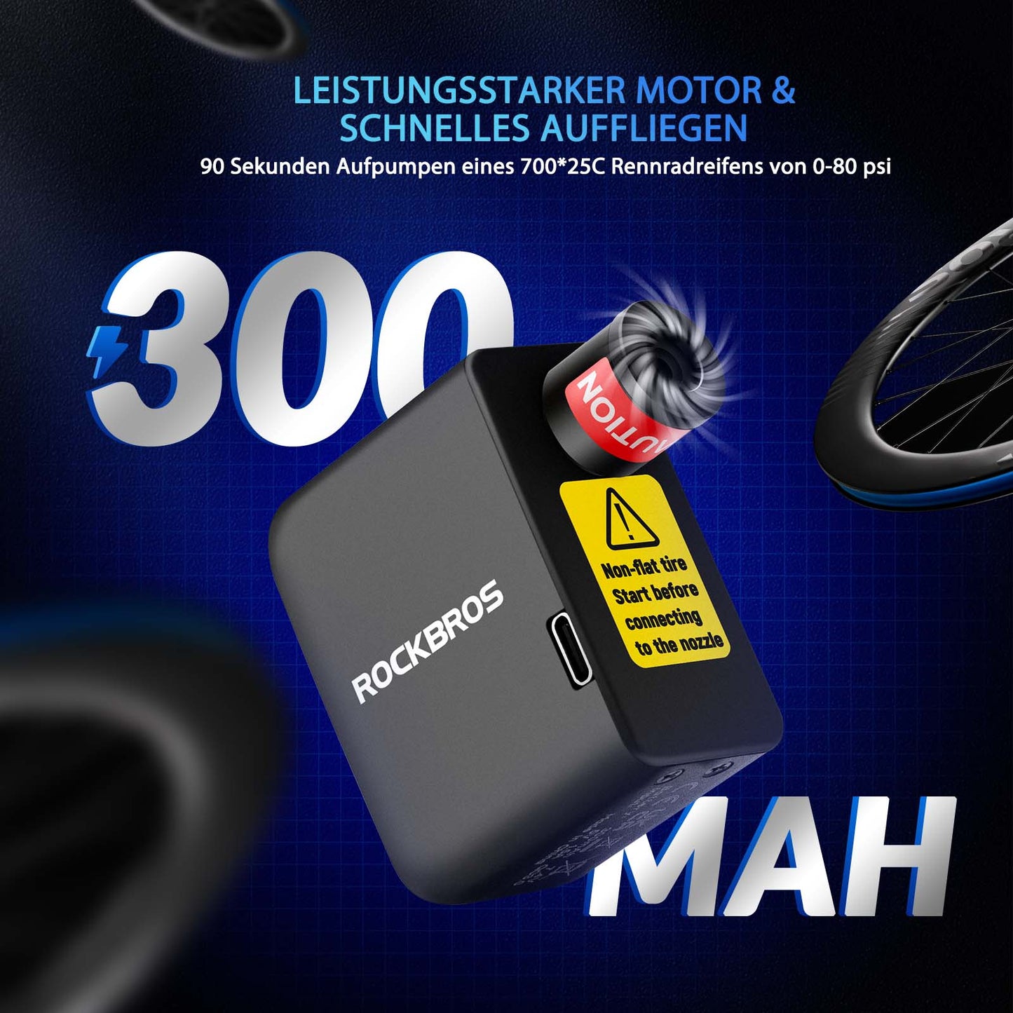 MINI rafmagnshjóladæla AS1