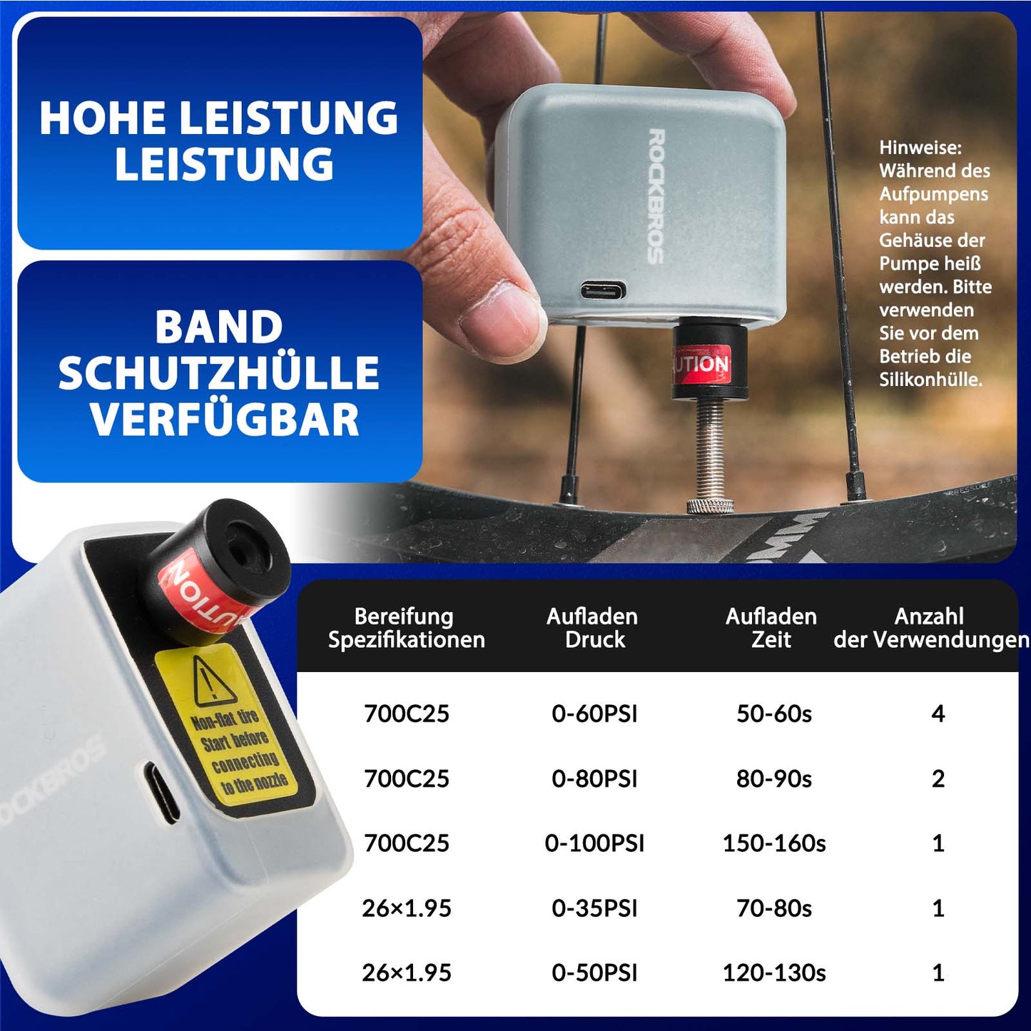 MINI rafmagnshjóladæla AS1