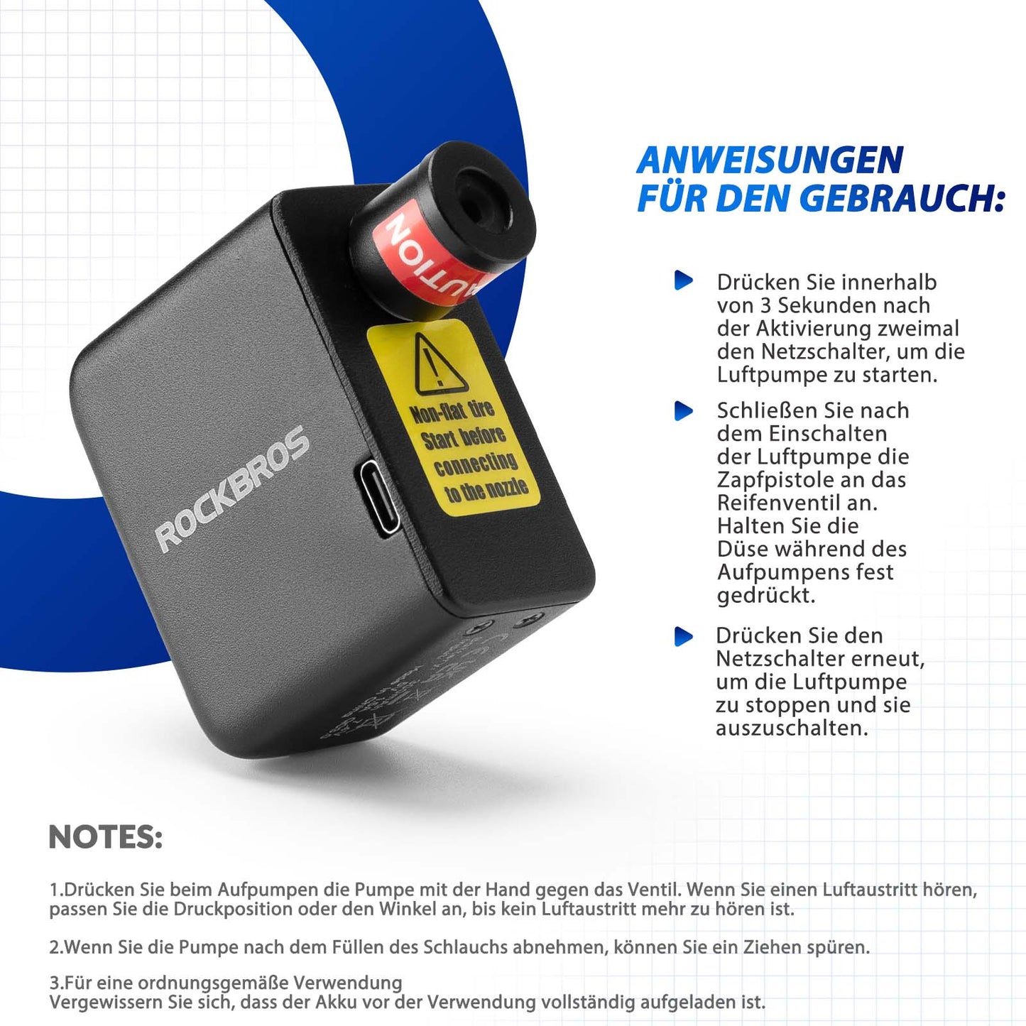 MINI rafmagnshjóladæla AS1