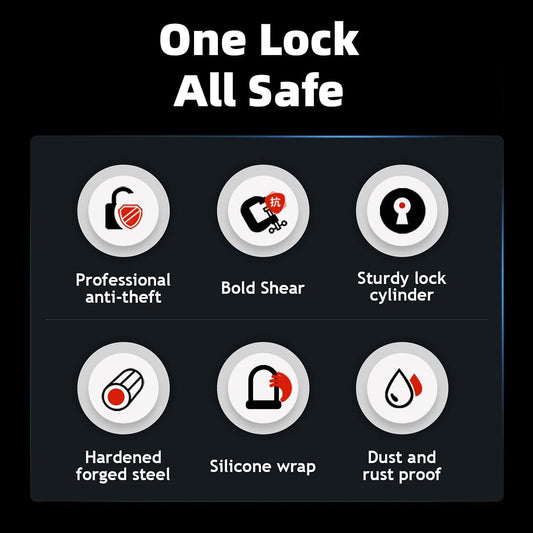 ROCKBROS Bicycle U-Lock for Bicycles &amp; Motorcycles made of alloy