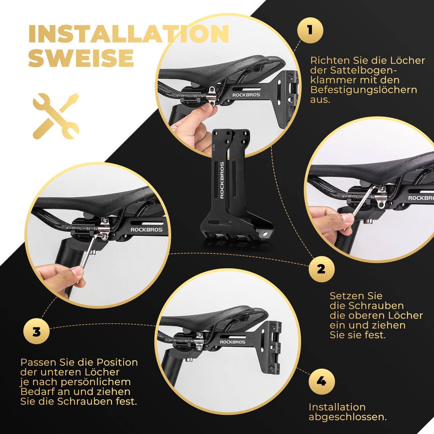 ROCKBROS Fahrrad Flaschenhalter Adapter Aluminum Einstellbar Halterung