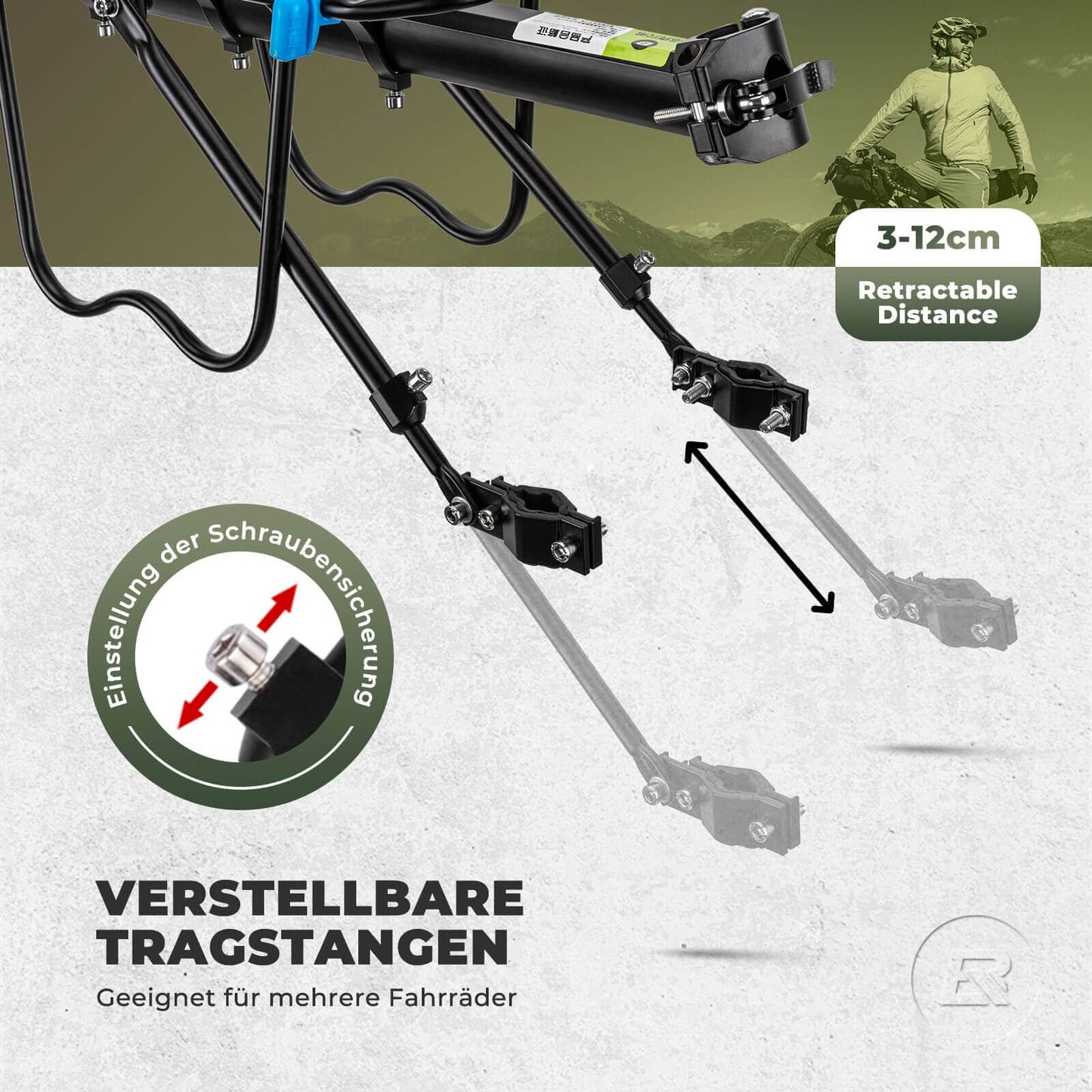ROCKBROS Fahrrad Gepäckträger mit Reflektor und Schnellspanner 24-29 Zoll