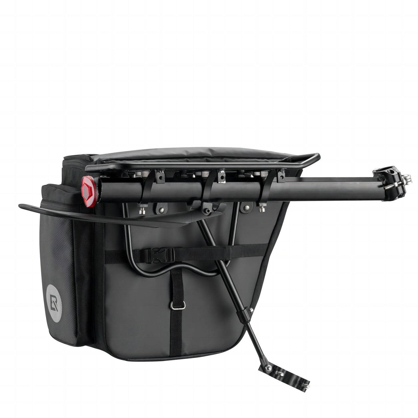 ROCKBROS bicycle luggage carrier with reflector and mudguard, aluminum alloy