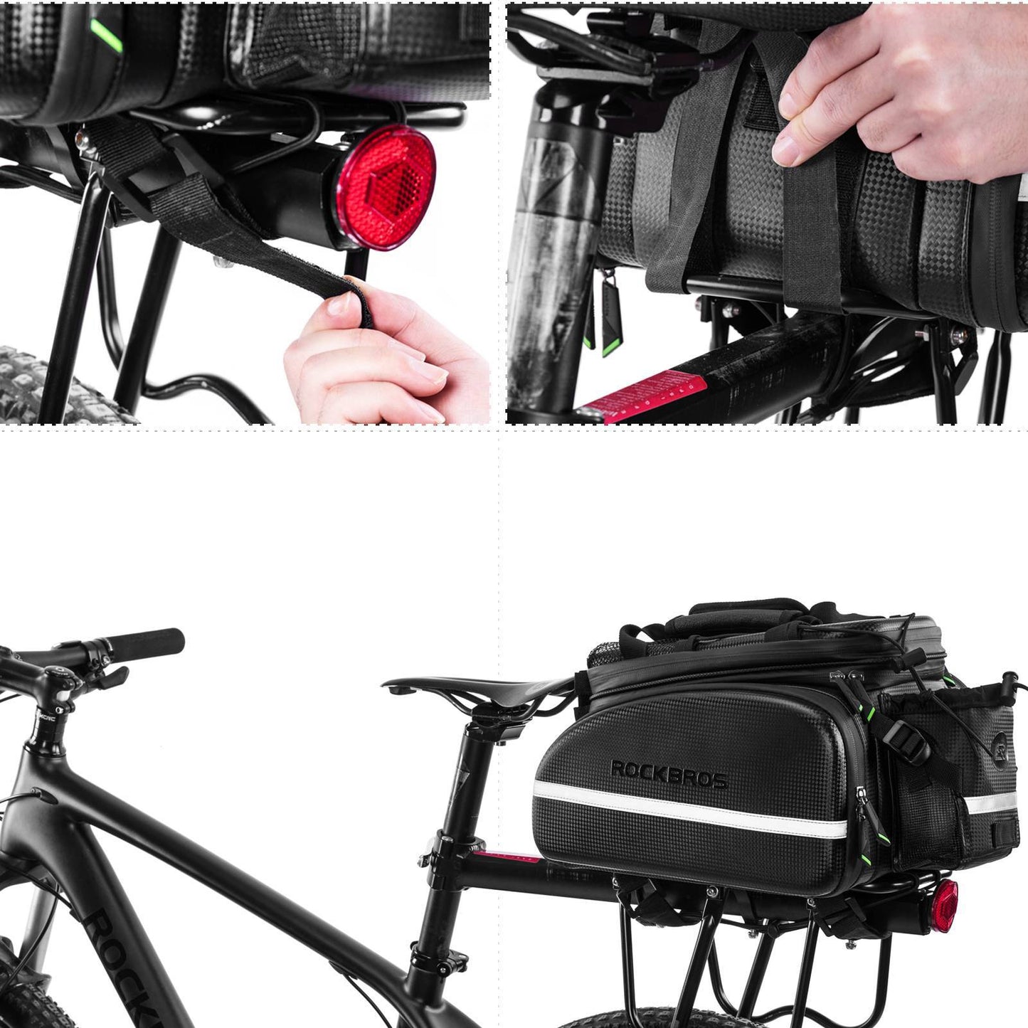 ROCKBROS Bicycle Pannier Bag 10-35L Waterproof Transport Bag