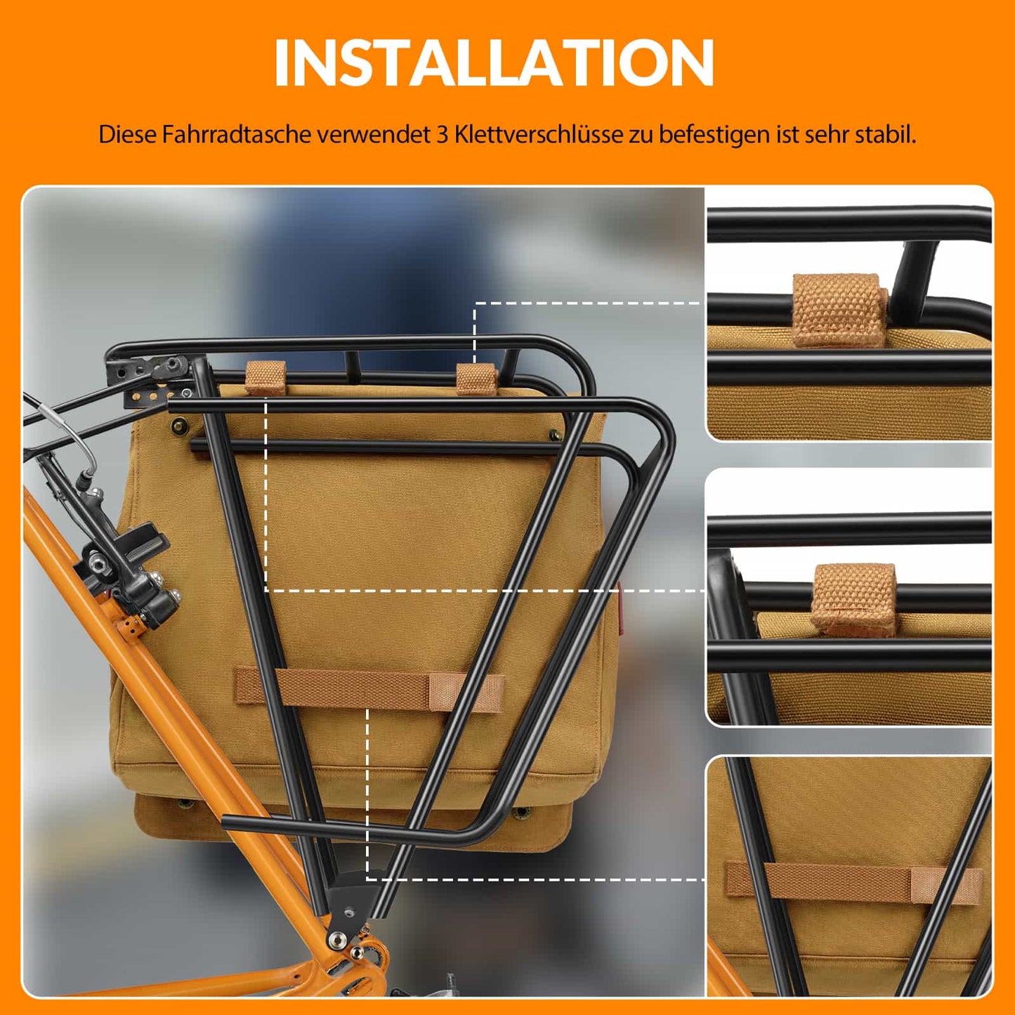 ROCKBROS reiðhjólataska með handfangi 27L 3 litir