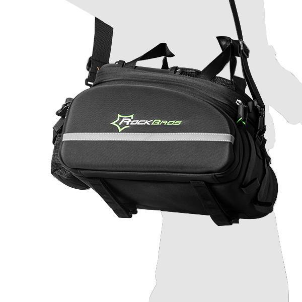 ROCKBROS Bicycle Pannier Bag, Waterproof with Rain Cover, 17-35L