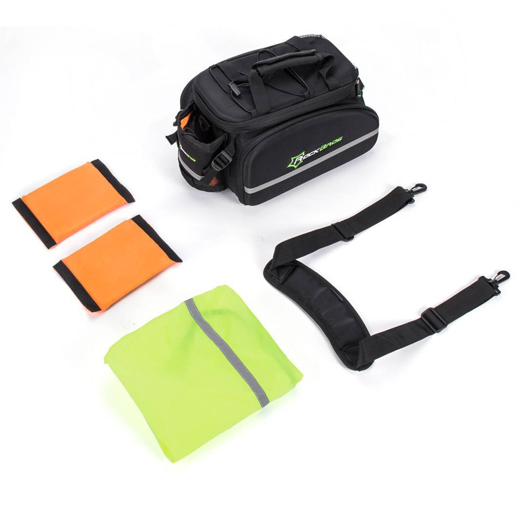 ROCKBROS Bicycle Pannier Bag, Waterproof with Rain Cover, 17-35L
