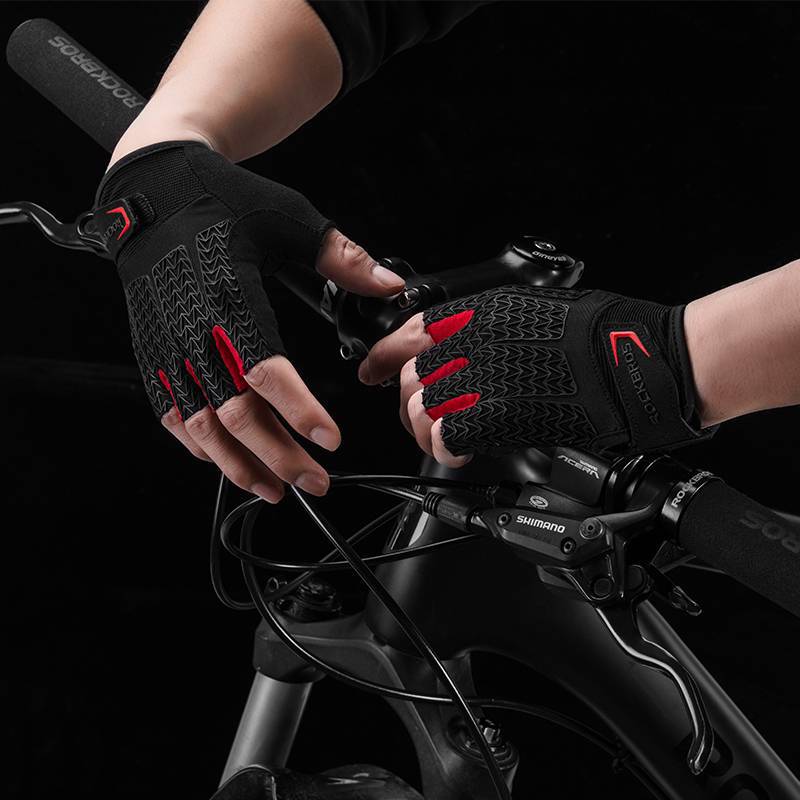 ROCKBROS Fahrrad Handschuhe Damen Herren Halbfinger Fahrradhandschuhe