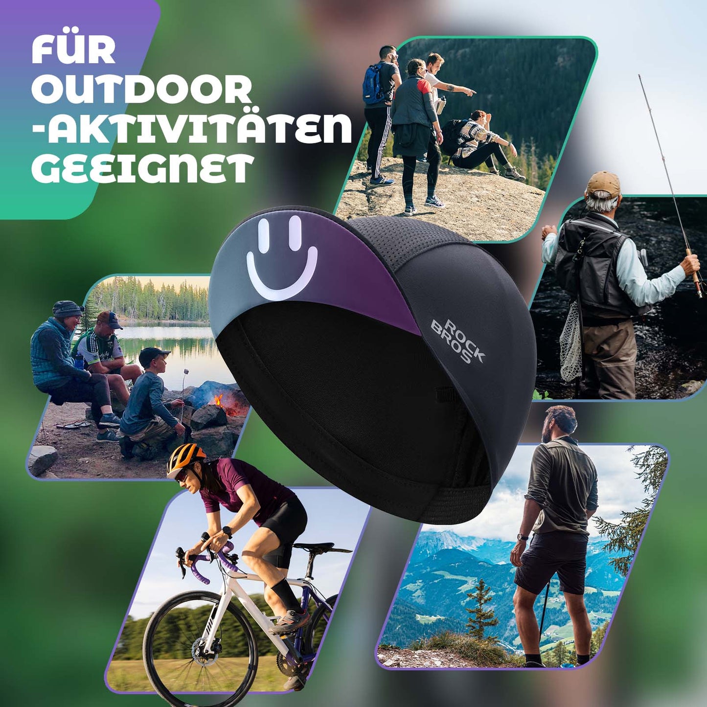 ROCKBROS Fahrrad Kappe Sommer Anti-Schweiß Leichte Radmütze Unisex