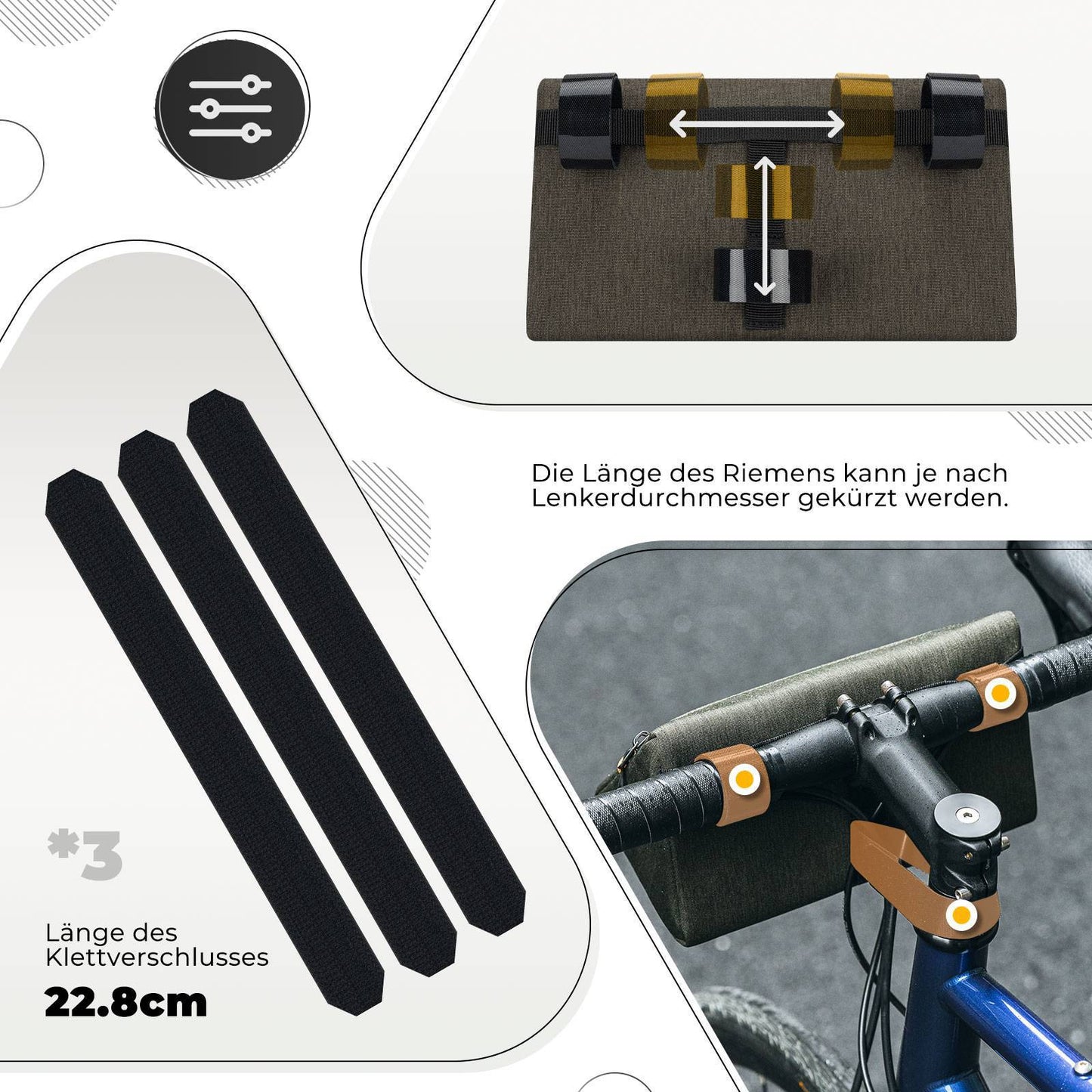 ROCKBROS Bicycle Handlebar Bag, Bicycle Bag, Bicycle Basket, 6 Colors, Approx. 1.3L