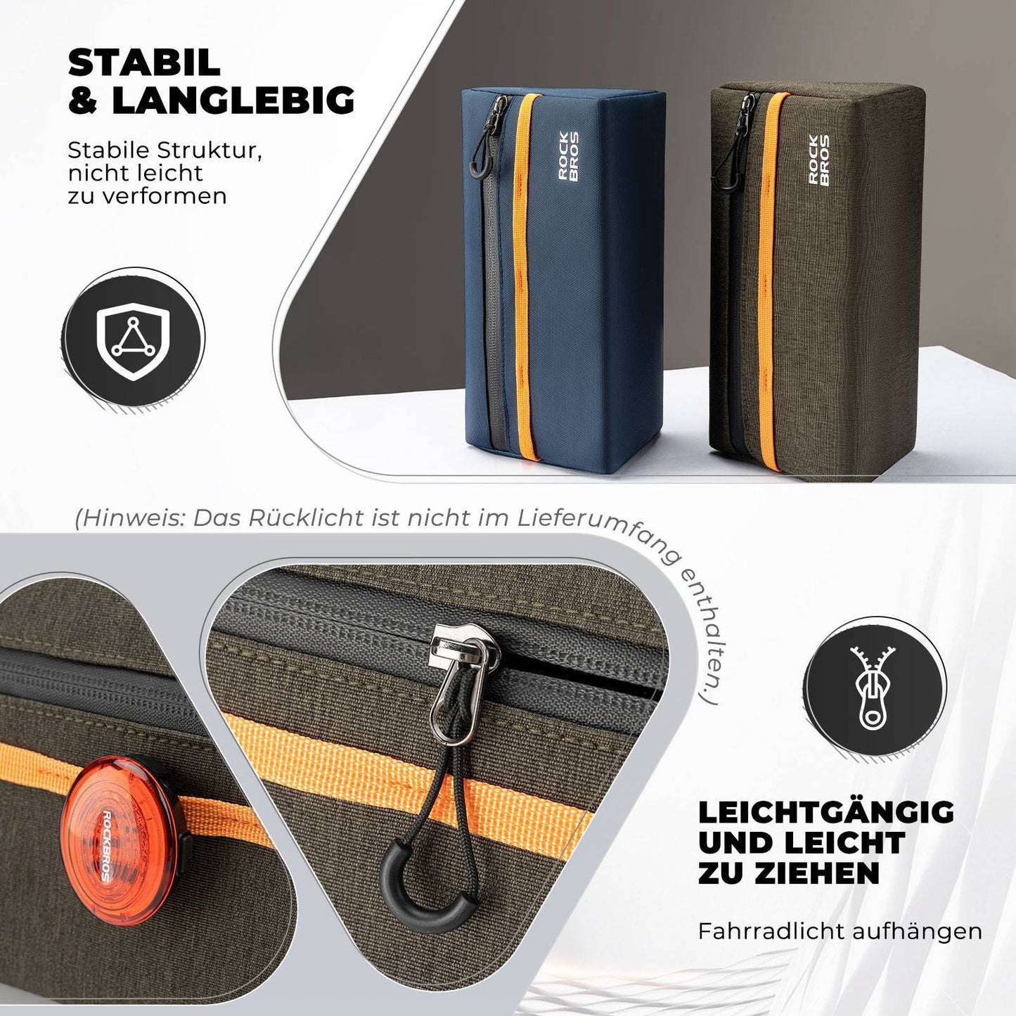 ROCKBROS Bicycle Handlebar Bag, Bicycle Bag, Bicycle Basket, 6 Colors, Approx. 1.3L